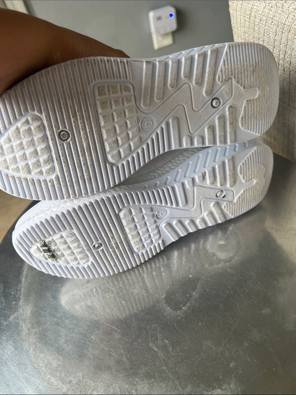 Danskin white knit pull-on walking sneakers - Picture 7 of 7